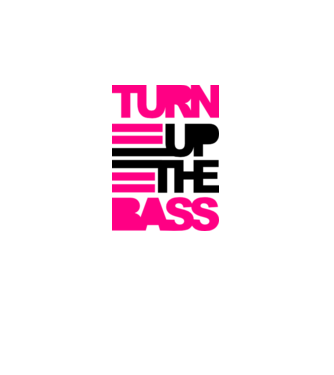 Turn Up The Bass minta dusty pink pólón