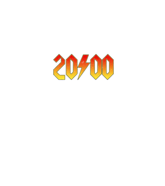 Rock születésnap 2000 JANUÁR minta fekete pólón