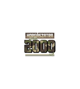 Horgászatra születve - 2000 minta homokszín pólón