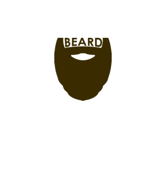 Szakáll minta fehér pólón