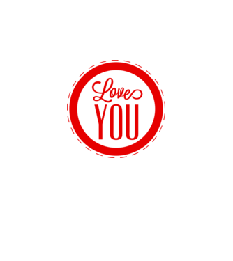 lovesyou minta fehér pólón
