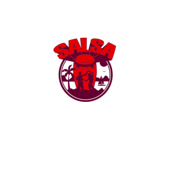 Viva La Salsa minta fehér pólón