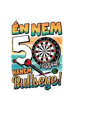 Darts Szülinap 50 éves minta fekete pólón
