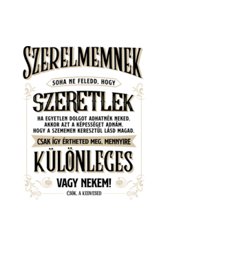 Szerelmemnek minta világoskék pólón