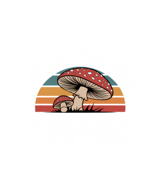 Fungi for fun fekete alap minta fehér pólón