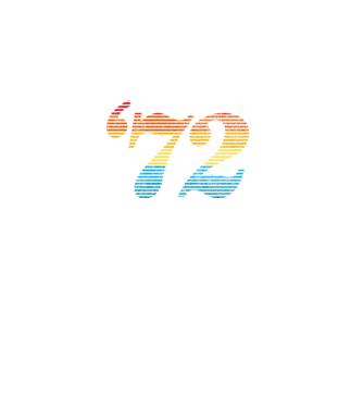 Retro születésnap 1972 minta almazöld pólón