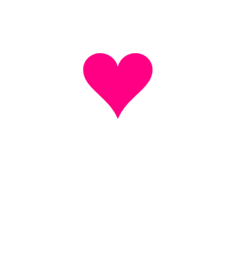 love-2color minta fehér pólón