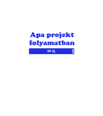Apa projekt folyamatban 99% minta szürke pólón