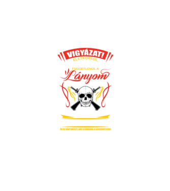 Vigyázat, csodaszép lány minta fekete pólón