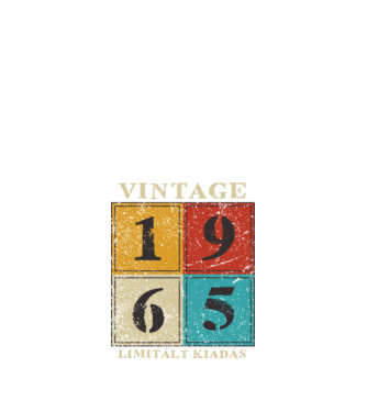 Vintage limitált - 1965 világos minta fekete pólón