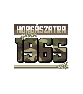 Horgászatra születve - 1965 minta fehér pólón