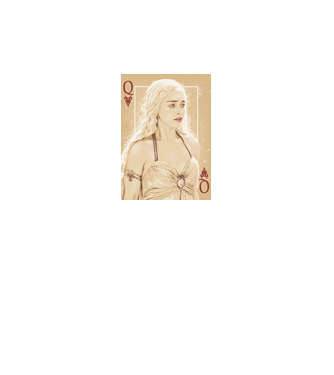Queen Card minta fehér pólón