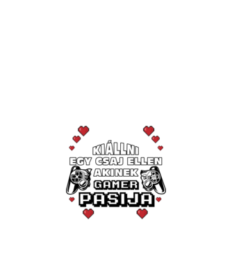 Veszélyes gamer szerelem csaj minta fekete pólón