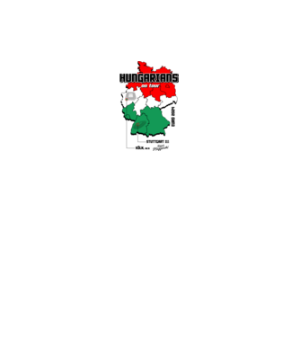 Futball EB 2024 HUNGARIANS ON TOUR fehér alapra minta királykék pólón