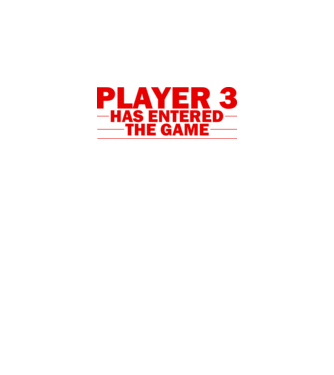 Player 3 entered the game minta fehér pólón