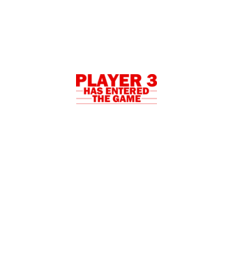 Player 3 entered the game minta fehér pólón