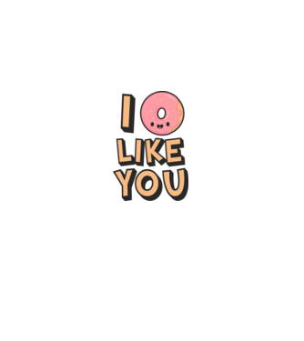 I donut like you minta fehér pólón
