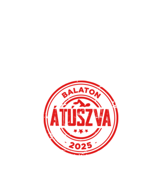 Badge - Balaton Átúszva minta fehér pólón