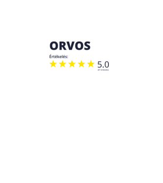 Értékelés 5 csillag - ORVOS minta fehér pólón