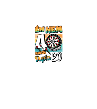 Darts Szülinap 40 éves minta fekete pólón
