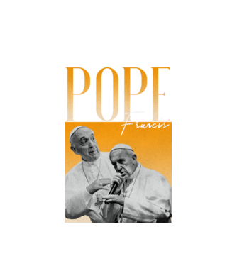 Pope Frances 90s poster minta fehér pólón