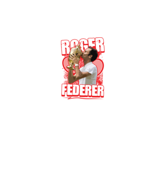 Roger Federer piros minta türkiz pólón