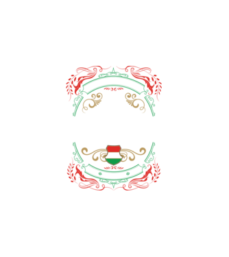 Magyar fajta kopó minta fehér pólón