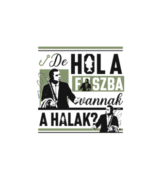 Hol a fszba vannak a halak minta fehér pólón