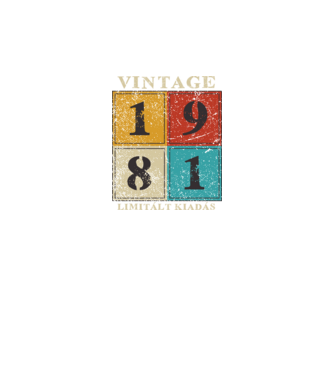 vintage_1981_limitált_világos minta fekete pólón