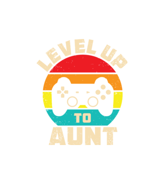 Level Up Aunt minta fehér pólón