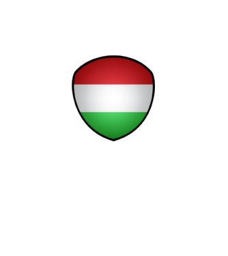 Magyar zászló minta fehér pólón