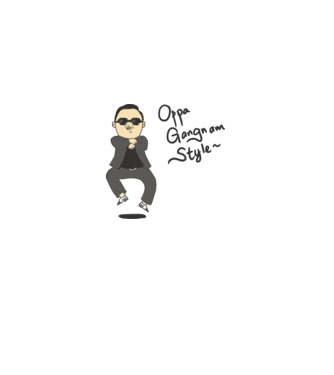 Oppa Gangnam Style minta fehér pólón