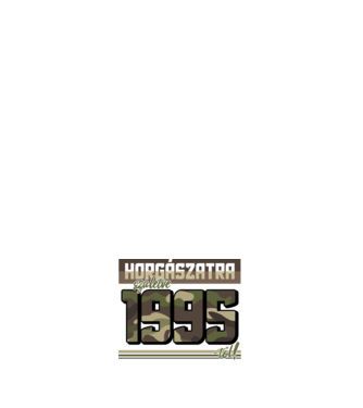 Horgászatra születve - 1995 minta sötétkék pólón