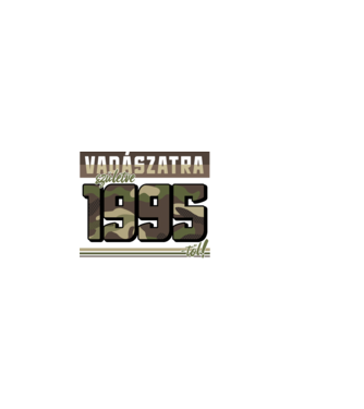 Vadászatra születve 1995-től! minta sötétkék pólón