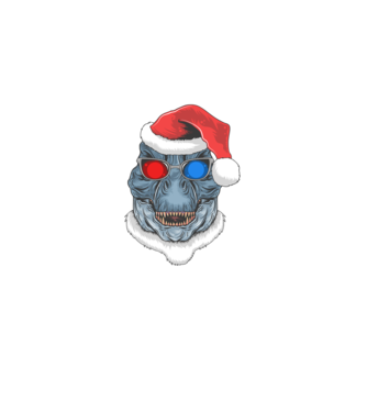 Santasaurus Rex minta zöld pólón