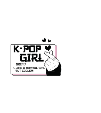 K-POP FANGIRL minta fehér pólón