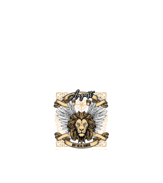 KINGS ARE BORN 1975 - AUGUSZTUS minta fekete pólón