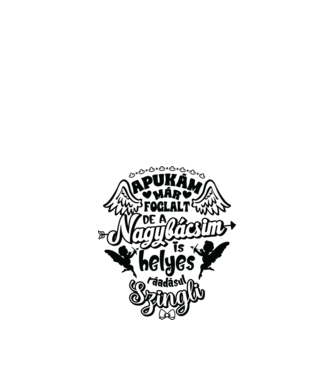 Szingli Nagybácsi minta fehér pólón