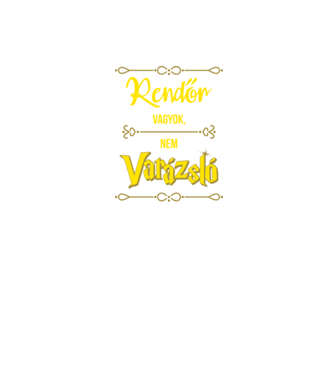 Rendőr vagyok nem varázsló minta fekete/piros pólón