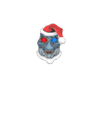 Santasaurus Rex minta sötétszürke pólón