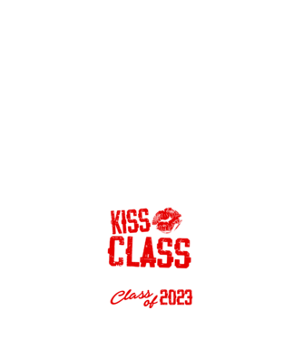 Kiss our Class minta fehér pólón