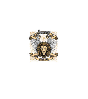 KINGS ARE BORN 1995 - JANUÁR minta fekete pólón