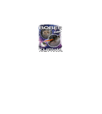 NEMBóber Kurwa pufferfish minta fekete pólón