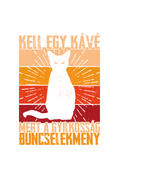 kell egy kávé minta fekete pólón