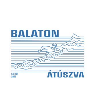 Balaton átúszva minta fehér pólón