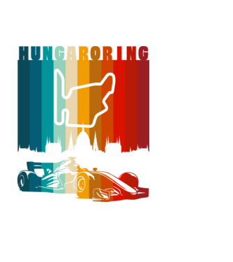 Hungaroring colorful minta fekete pólón