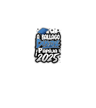 Ballagó büszke papája minta fehér pólón