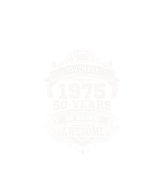 Awesome being of 1975 NOVEMBER minta fehér pólón