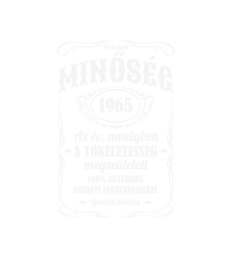 Prémium minőség 1965 - fehér minta fehér pólón