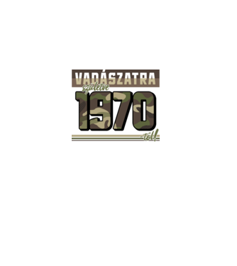 Vadászatra születve 1970-től! minta fekete pólón